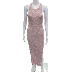 Allison Womens Sleeveless Double Slit Slim Fit Sundress Pink Size S